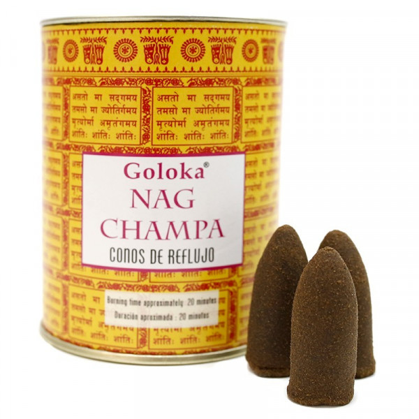 Goloka 18 conos de incienso reflujo Nag Champa