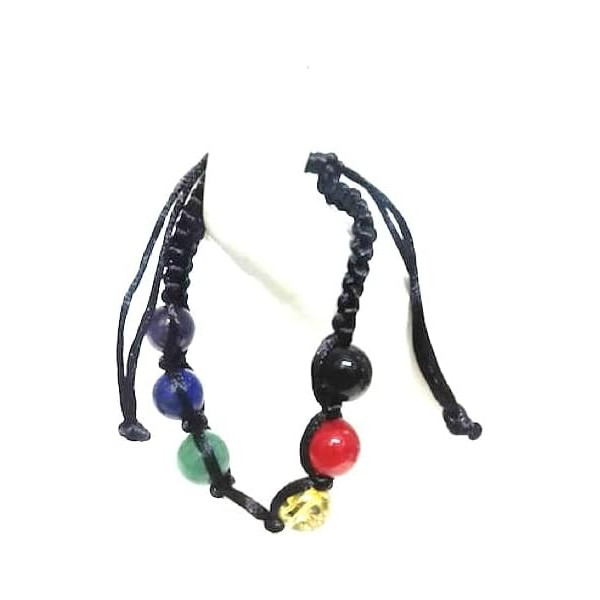 Creatulote Pulsera regulable de los minerales 7 chakras