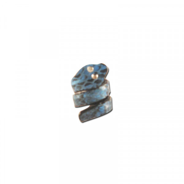 Creatulote Anillo tipo cuero ajustable de serpiente en color azul turquesa