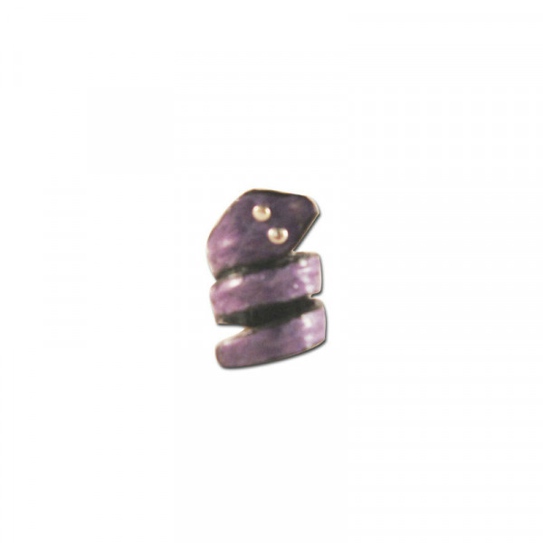 Creatulote Anillo tipo cuero ajustable de serpiente en color morado