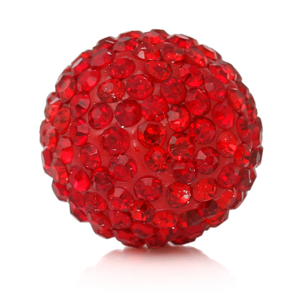 Creatulote Bola de Sonido de Strass en color rojo para Llamadores de Ángeles de 18 mm